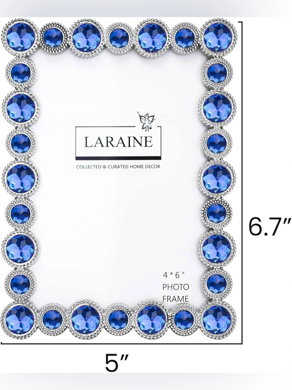 4x6 Photo Frame NIB • Sapphire Rhinestone